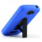 Wholesale Alcatel One Touch Fierce 2 7040 Armor Hybrid Kickstand Case (Blue)